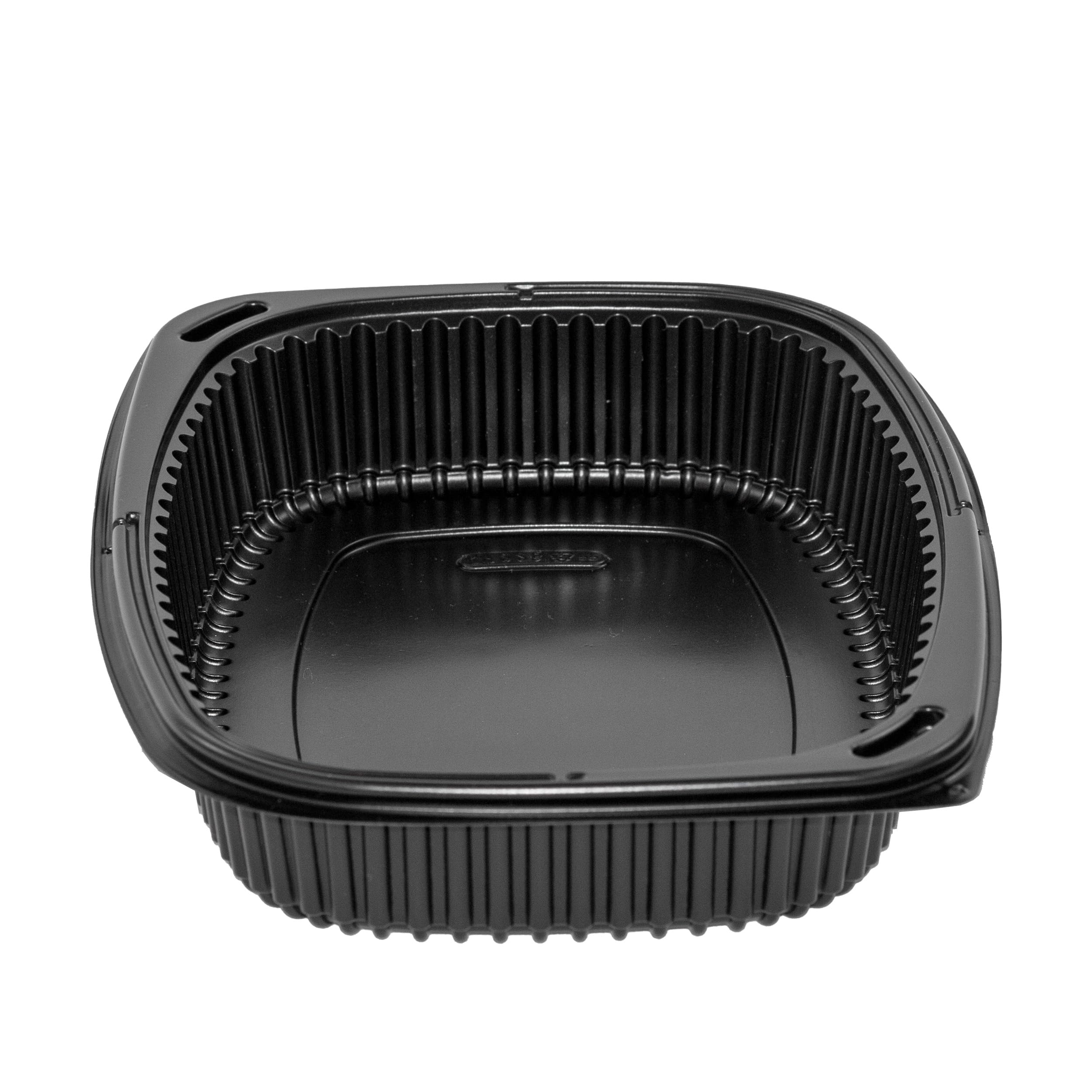 160 Stück Mikrowellen Menüschale Ungeteilt 1250 cc PP Schwarz mit Transparentem Deckel Meal Prep Container Mikrowellengeeignet Menübox Essenbox (Ungeteilt 1250 cc 255x190x45 mm PP, 160 Stück)