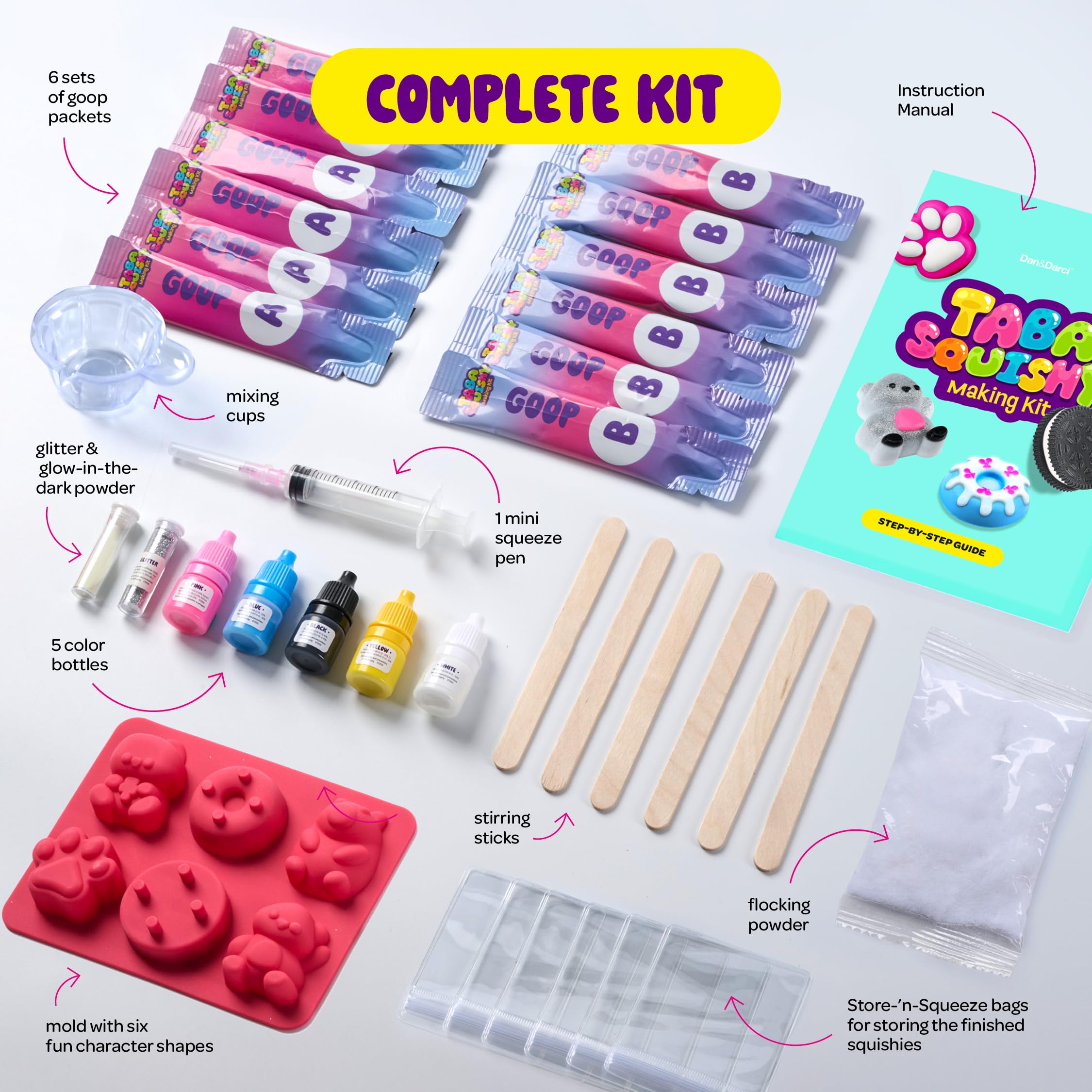 Taba Squishy Making Kit for Kids - Kids Crafts - 6 7 8 9 10 11 12 Year Old Girl Birthday Gift Squishies Craft Kits - Arts and Crafts for Kid for 8-12 - Toys for Girls Ages 5-7