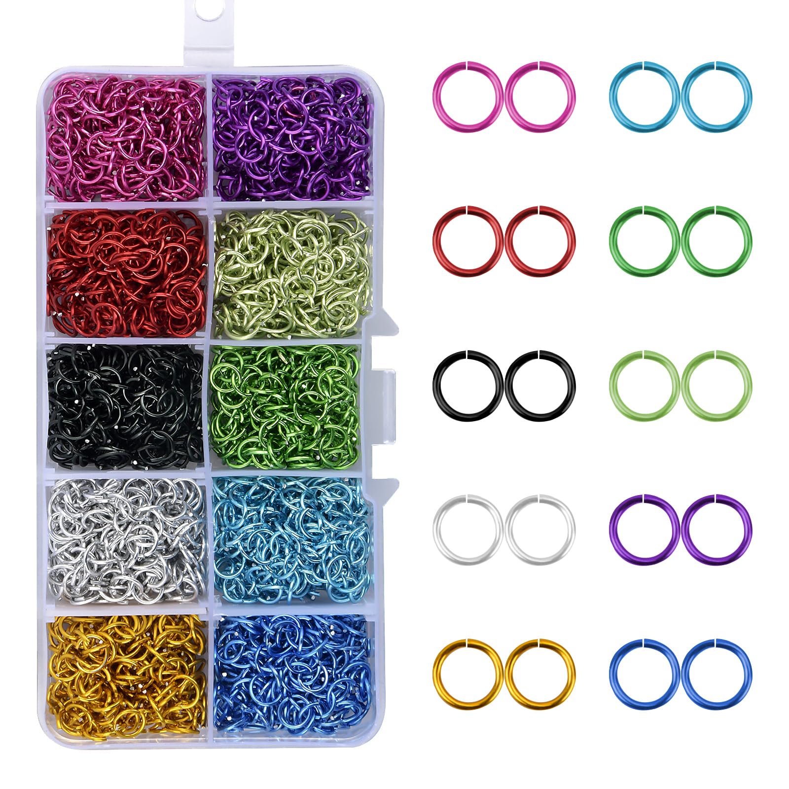 50-200 pz/lotto 4-20mm Anelli di Salto Aperti Doppi Anelli Anelli Divisi Connettori Per Gioielli Fai Da Te Che Fanno Forniture-Rame Rosso,14mm x 100pz