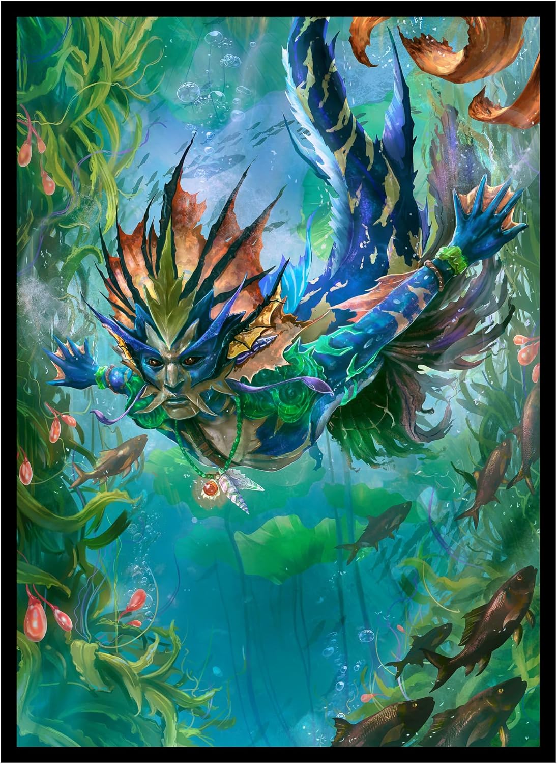 100ct Textured Matte TCG/MTG Card Art Sleeves (Merfolk)