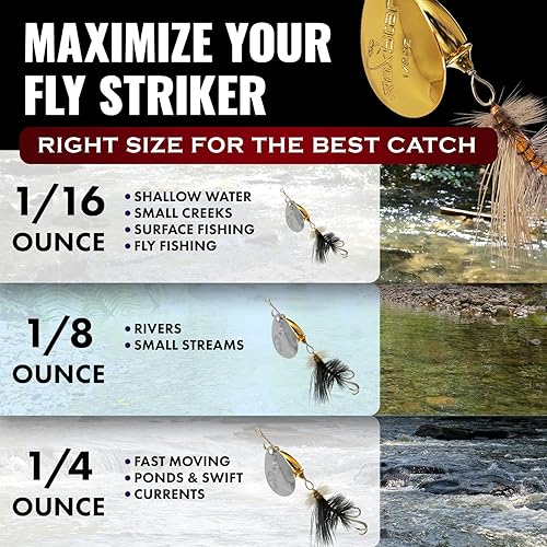 Miniatura 7 de RoxStar Fly Strikers - Juego de regalo definitivo  Probado a nivel nacional para pescar cualquier hilandero de pesca. Hecho a mano en los Estados