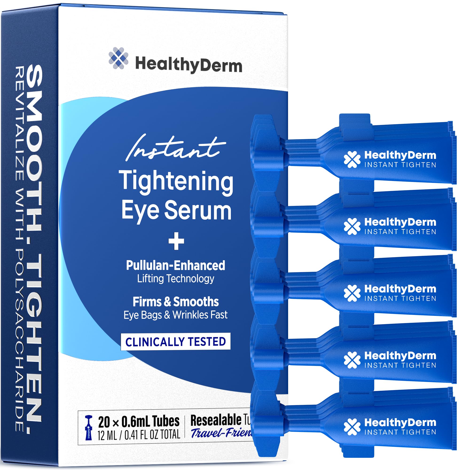 Instant Under Eye Lift Serum: Reduces Eye Bags, Wrinkles, Puffy Eyes, Dark Circles & Crow’s Feet in Minutes - Advanced Firming Polysaccharide Formula