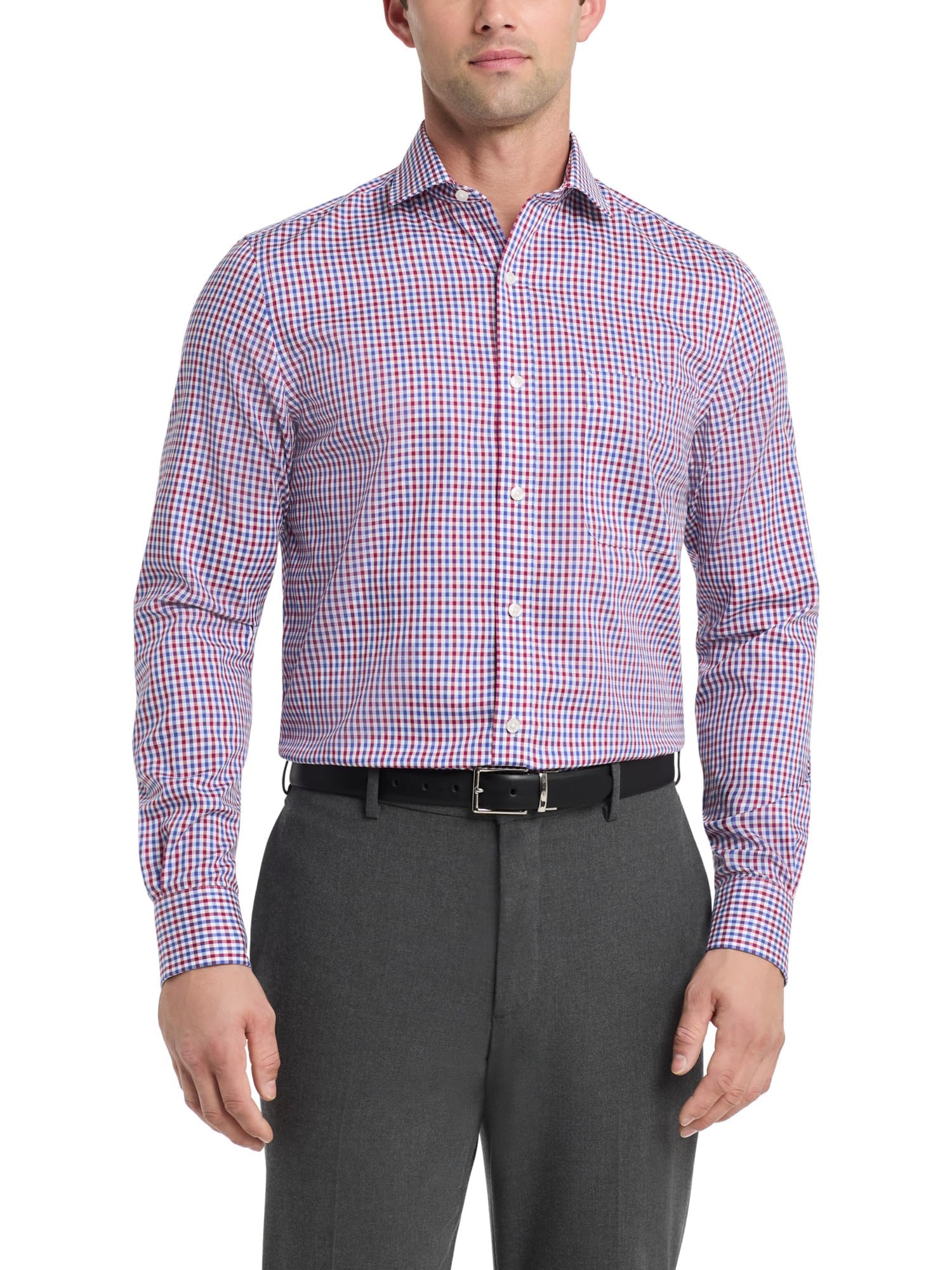 Tommy Hilfiger Mens Dress Shirt Regular Fit Non Iron Check