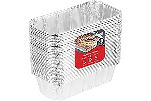 Aluminum Loaf Pan 8x4: 30 Pack of Multipurpose Loaf Pans