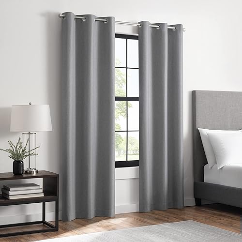 Miniatura 48 de Eclipse Cannes Magnitech - Cortina 100 % opaca con dobladillo para barra, cierre magnético sin costuras para dormitorio, sala de estar o guardería