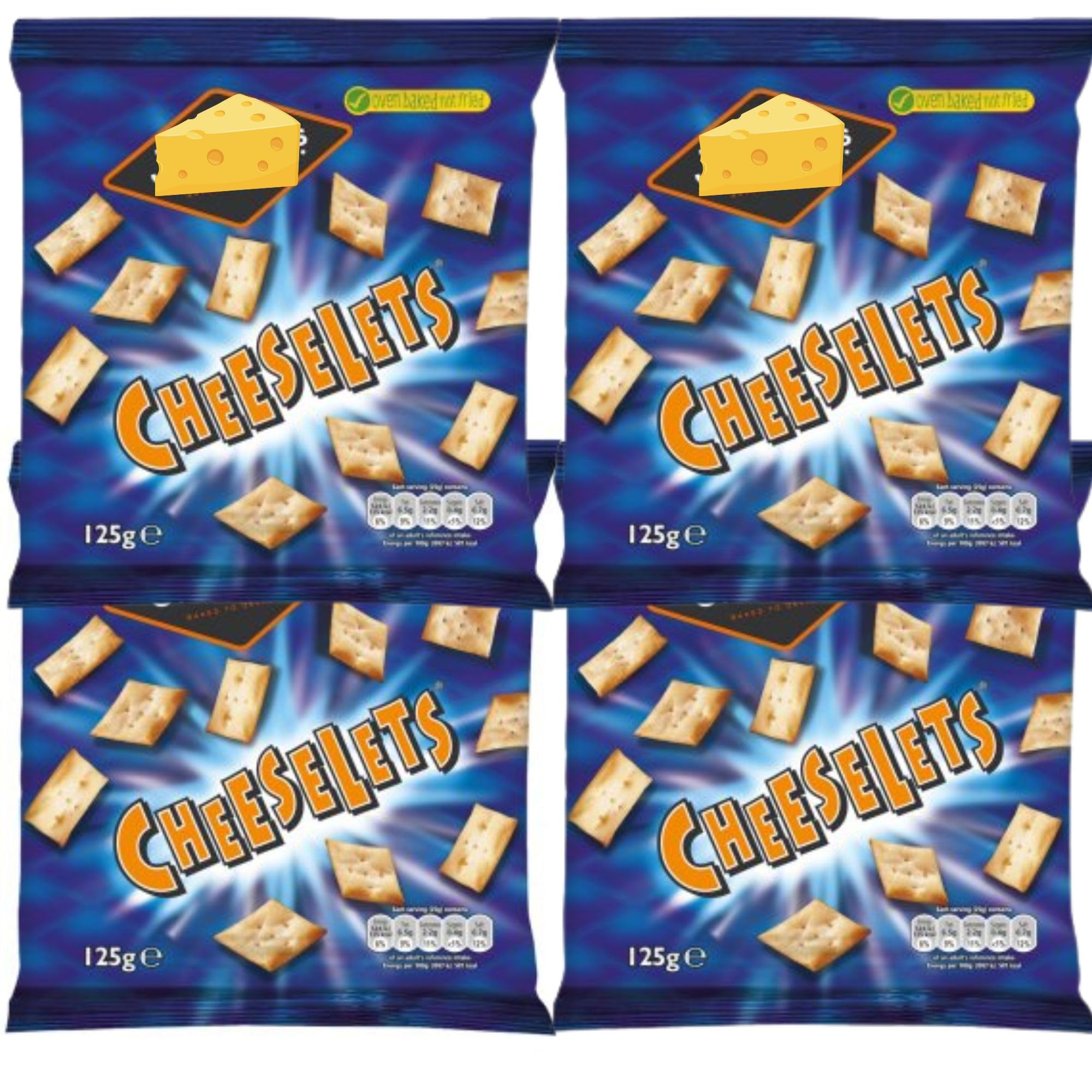 Snack Treat Bundle Consisting Cheesy Cheeselets 125g (4 Pack)