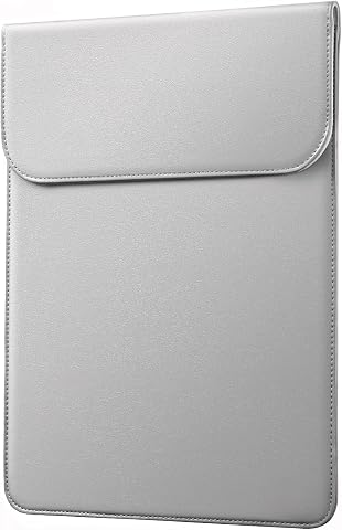 JETech Funda Slim Portatil para MacBook Neo (A18 Pro), MacBook Air 13 Pulgadas (M2/M3/M4/M5) 2022-2026, MacBook Pro 13 Pulgadas (M1/M2) 2016-2022, Funda de Cuero PU (Gris)