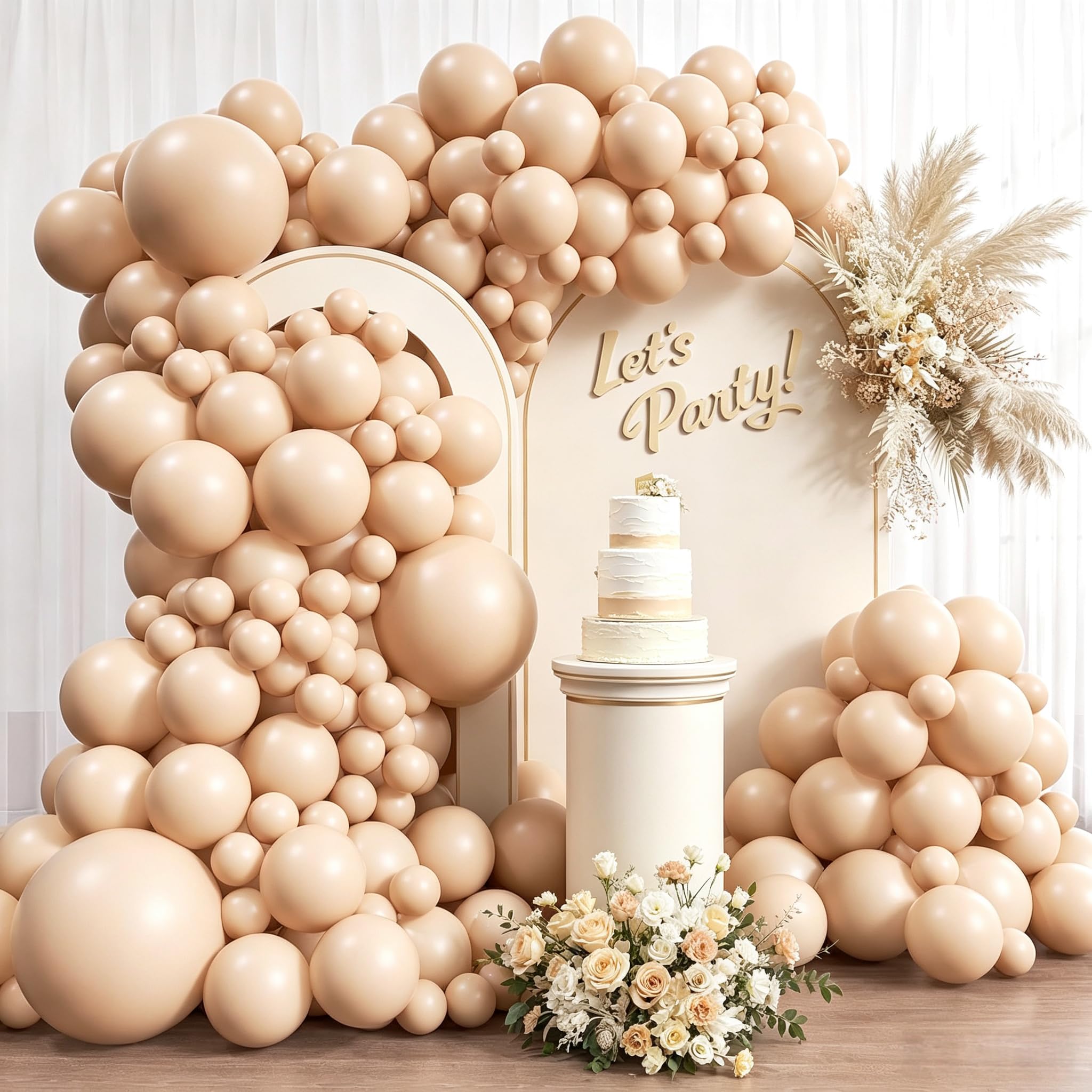 Pearle White Balloons,105pcs White Balloons Garland Arch 18 12 10 5 Inch Different Sizes Latex Balloon Whites Balloons for Balloon Garland Arch Birthday Party Decoration Gender Reveal Baby Shower — image 1