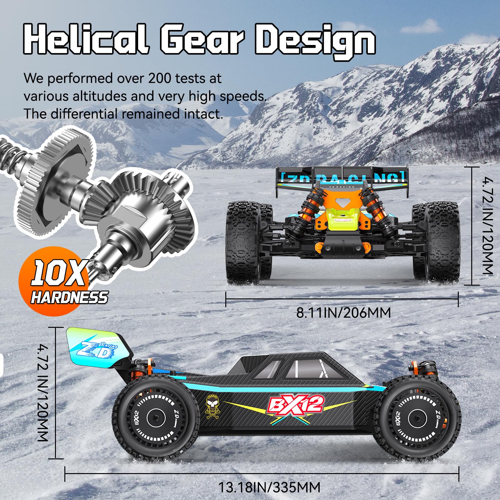 AINIUNIU ZD Racing 1:12 Brushless Fast Rc Cars for Adults Fast 42