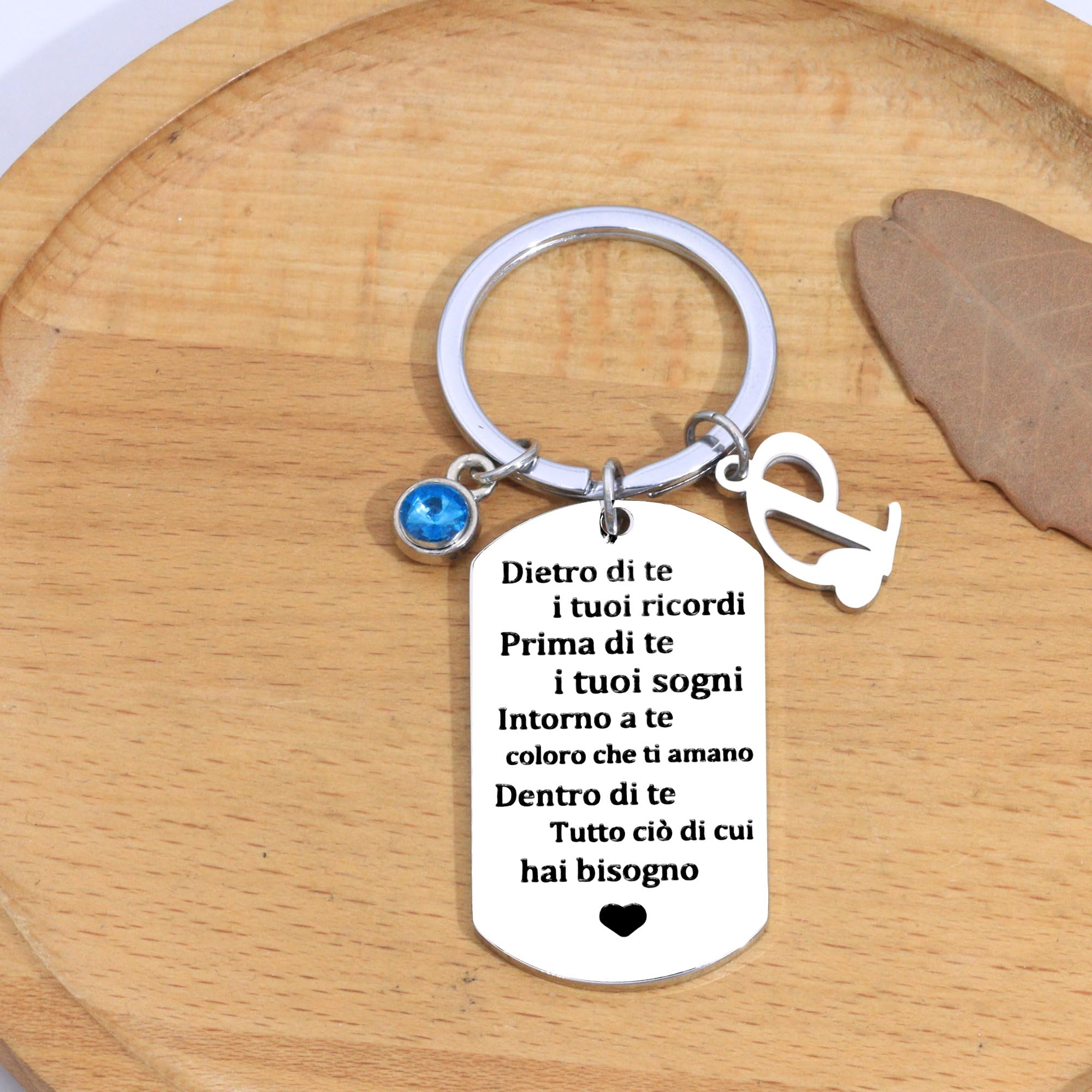 Inpirazione Portachiavi Regalo,Argento 26 Lettera A-Z Inglese Initial Pendente Portachiavi Per Le Donne Uomini Unisex Figlia Figlio Sorelle Amici Amante Compleanno Natale Laurea