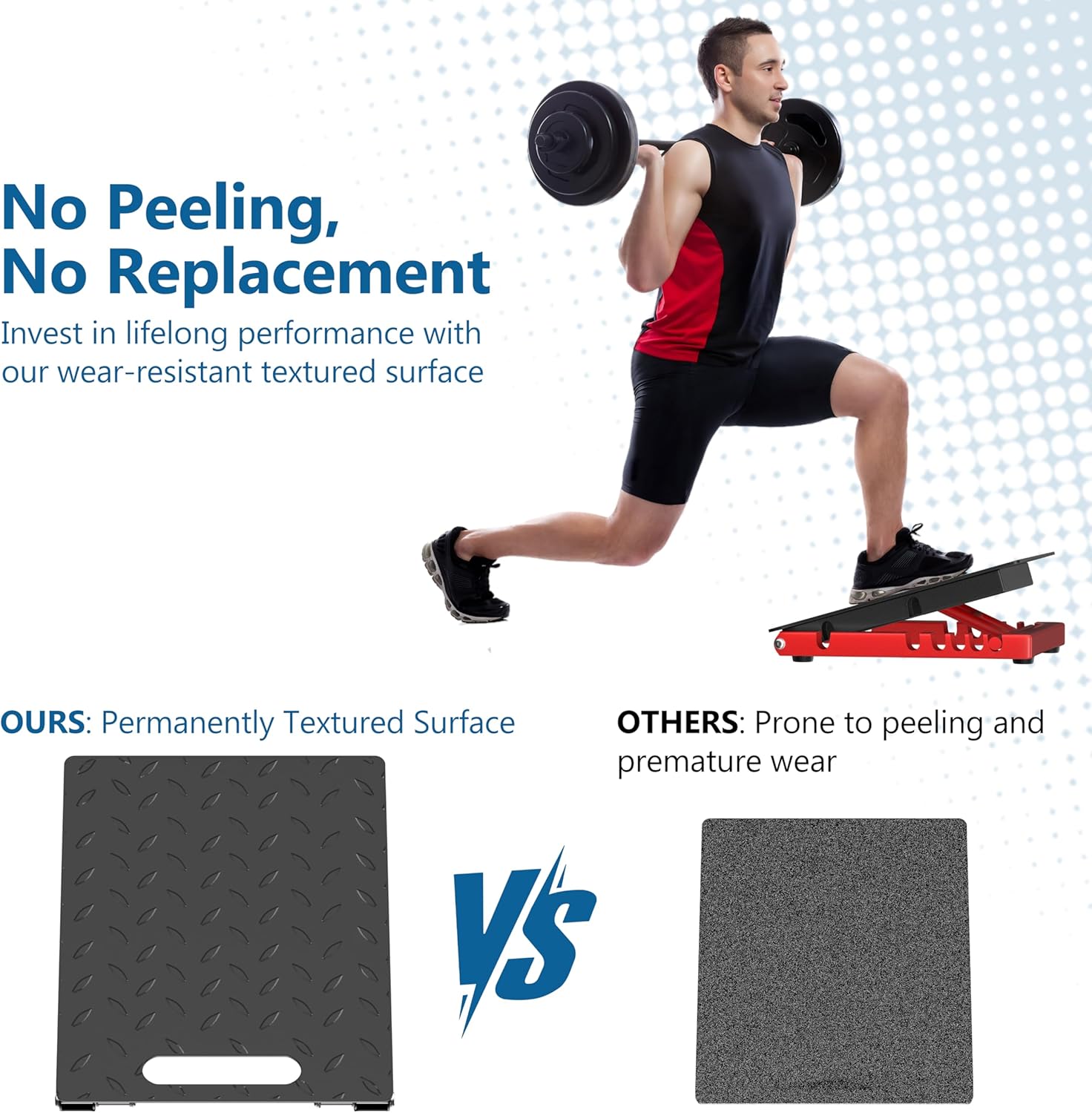 Slant Board for Calf Stretching, Heavy Duty Steel Calf Stretcher, 5-Level Adjustable Incline Board, 650 lbs Weight Capacity for Ankle Foot Knee Pain Relief, Physical Therapy & Plantar Fasciitis