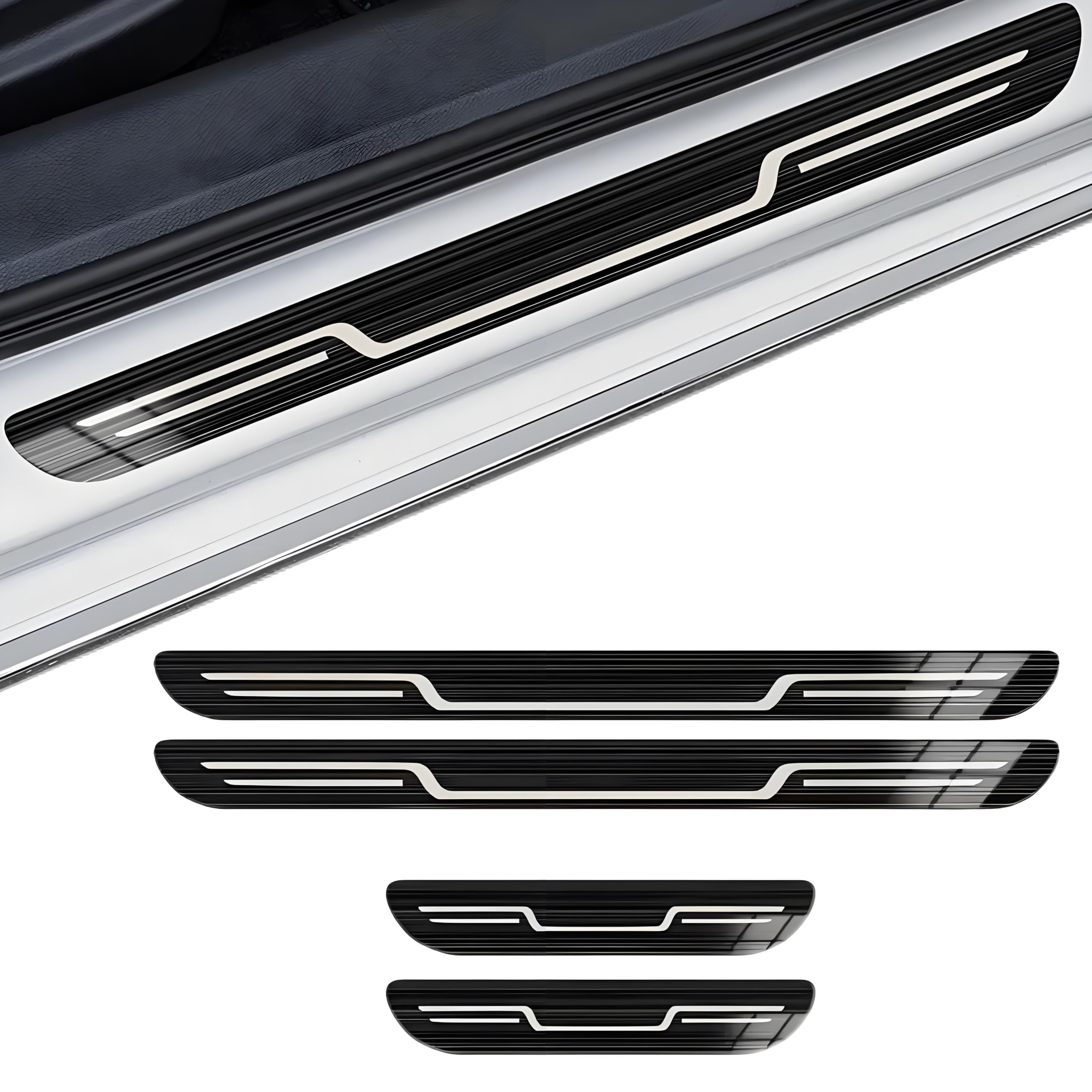 QIZUN Stainless steel door sill protectors for Ford Explorer 2011-2026