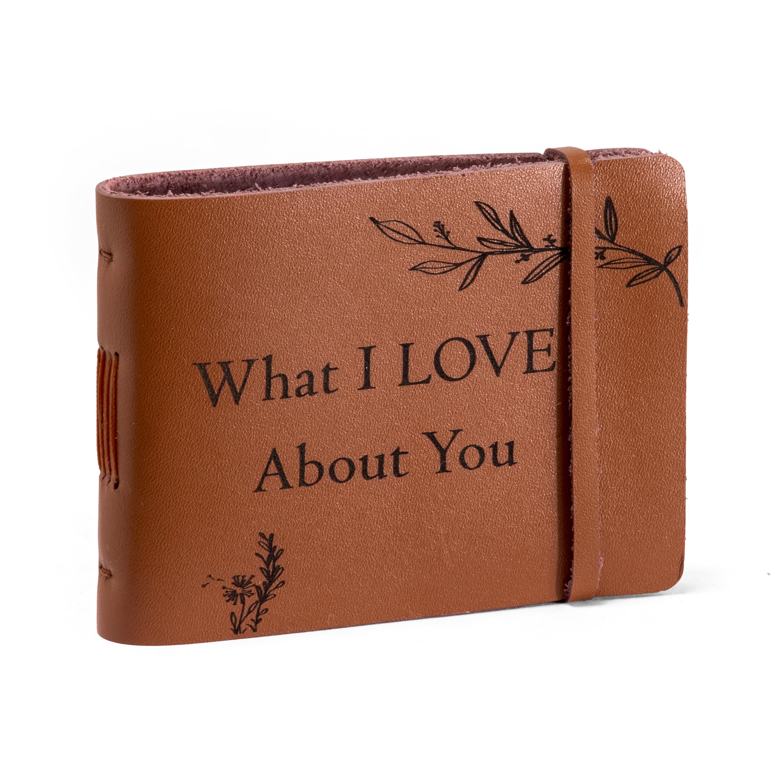 LEACRAFT Handmade Leather What I Love about You Book - Fill-in-the