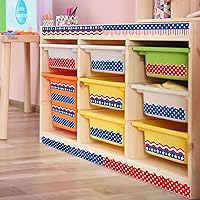 Vista 6 de Waline - Calcomanías autoadhesivas para tablón de anuncios, 4 de julio, 4 diseños, calcomanías autoadhesivas para el borde de la bandera