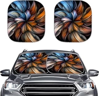 Lishukuss Art Flower Windshield Sun Shade for Women Men Car Shade Front Windshield Blocks Sun and Keeps Your Vehicle Cool for Most Sedans SUV and Trucks Car Accessories