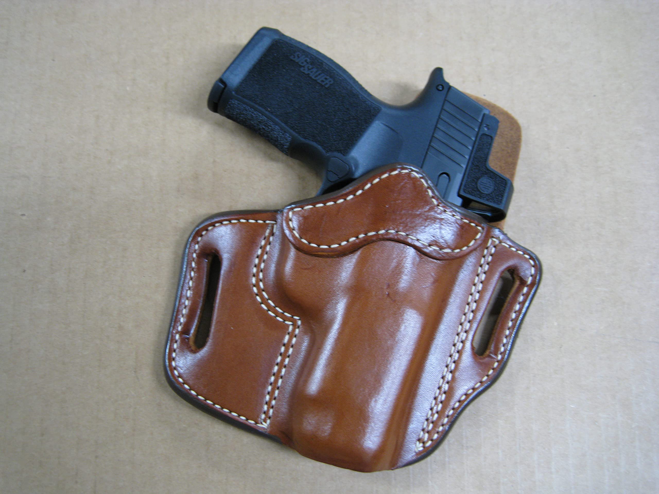 Amazon.com : Azula OWB Leather 2 Slot Molded Pancake Belt Holster