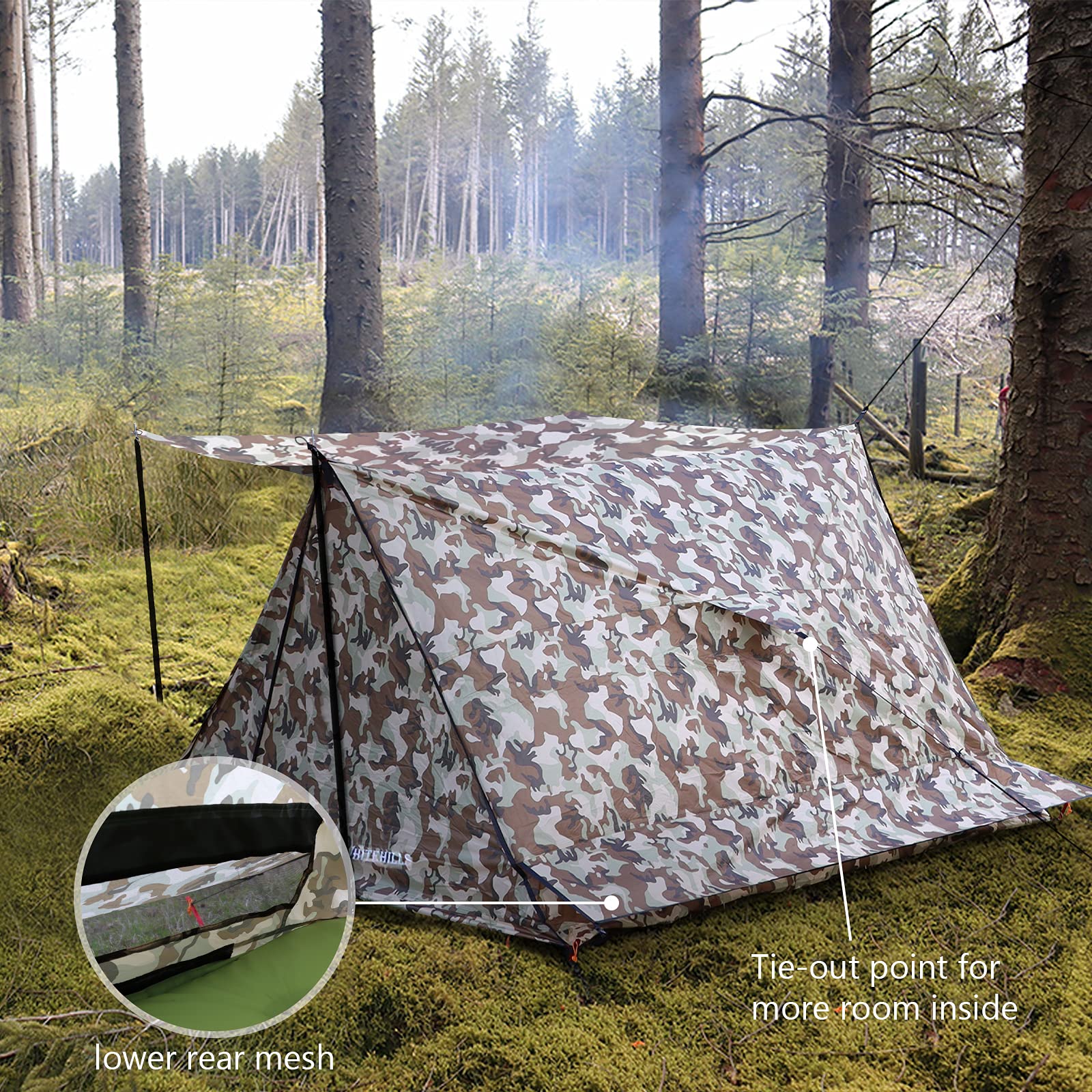 Amazon.co.jp: テント 2人用 パップテント ソロテント ツーリング