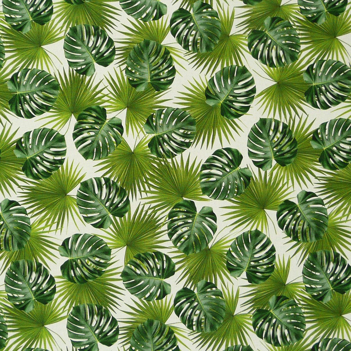 SCHÖNER LEBEN. Paraspifferi con stampa digitale, foglie di palme, colore bianco, verde, diverse misure, 100 cm di lunghezza