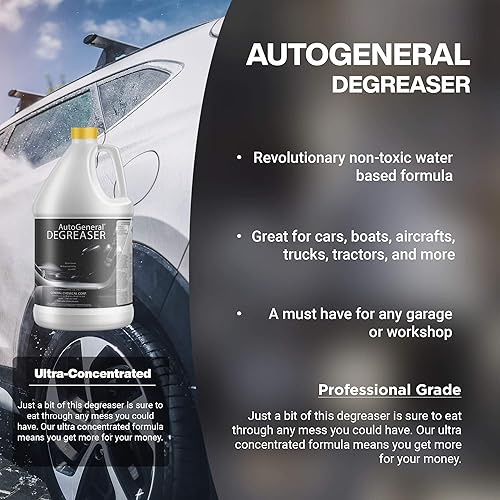 Miniatura 9 de AutoGeneral Desengrasante Fórmula de grado profesional de fuerza industrial, limpiador alcalino resistente para garajes, pisos, hormigón y más