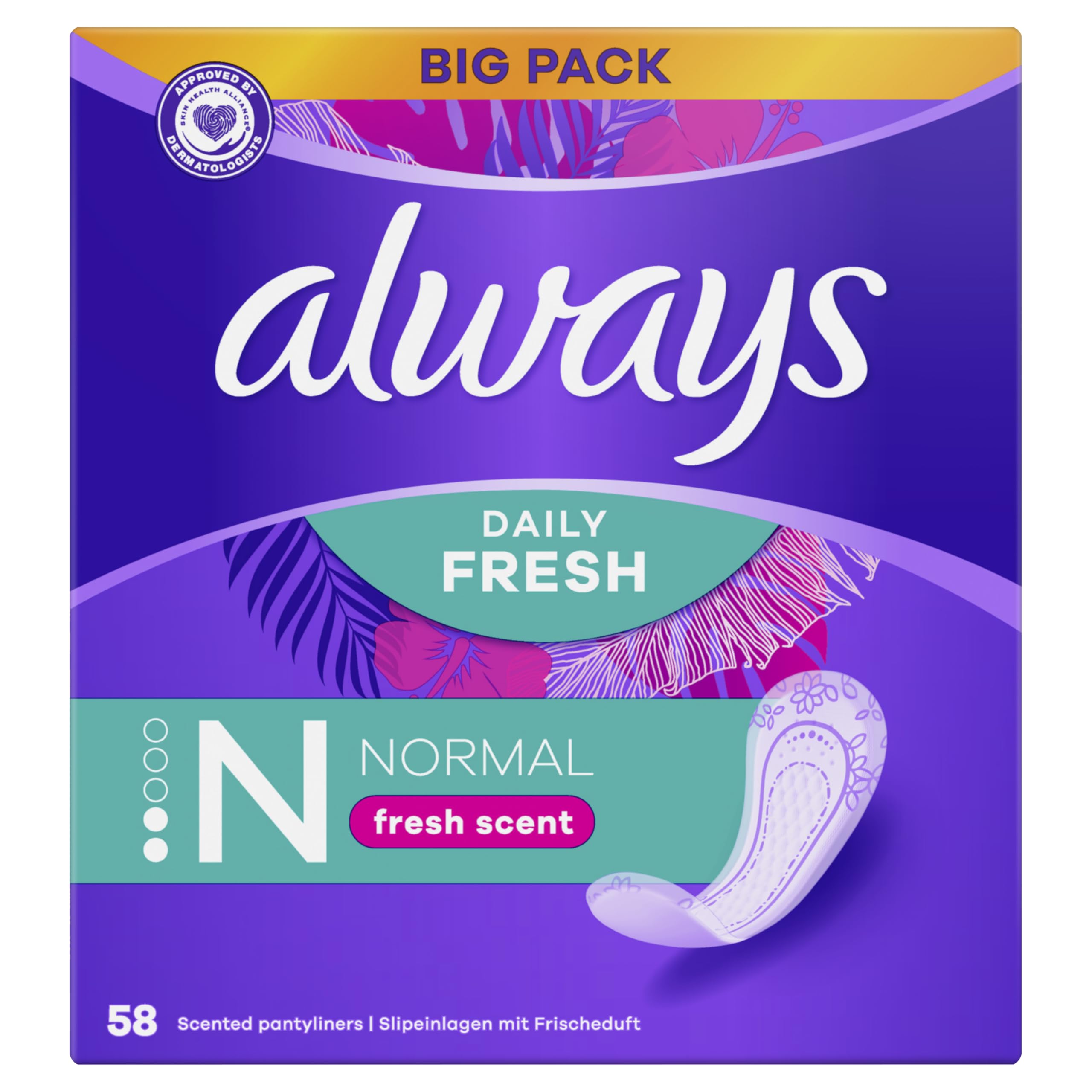Always Dailies Fresh and Protect Normal Fresh Panty Liners