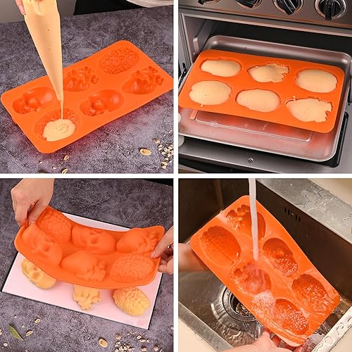 Miniatura 53 de Sakolla - Molde cuadrado de chocolate de silicona, moldes de 80 cavidades para chocolate, caramelo, praliné, cubitos de hielo, gelatina y gominola