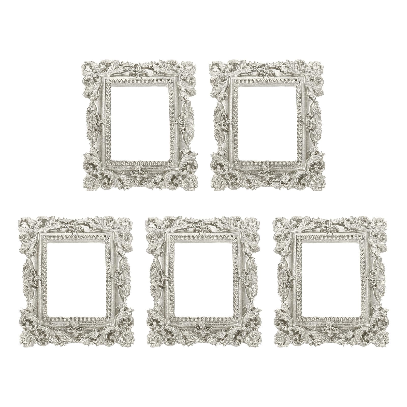 Cadre photo vintage miniature gris argenté pour affichage bijoux et mini cadre mural