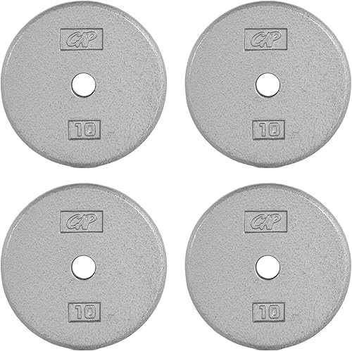 CAP Barbell Placas de peso estándar de hierro fundido de 1 pulgada, individuales y juegos  1.25-50 libras  Múltiples opciones
