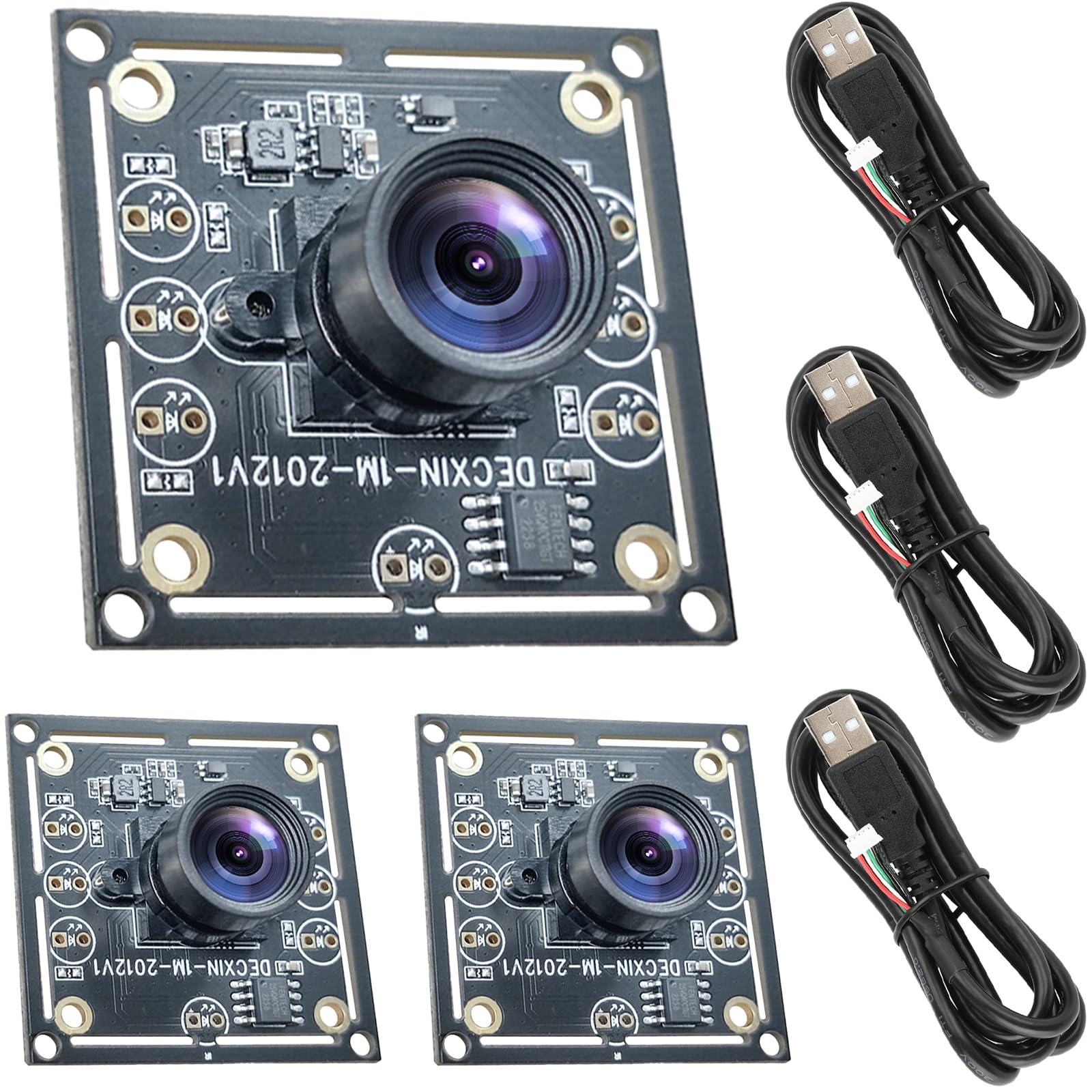 3-częściowy moduł kamery 100 stopni OV9732 – wysoka czystość obrazu z chipem HD 720p, rozdzielczość 1MP, sterownik USB, z kablem o długości 2 m, kompatybilny z Autodarts.Io, do wszechstronnych