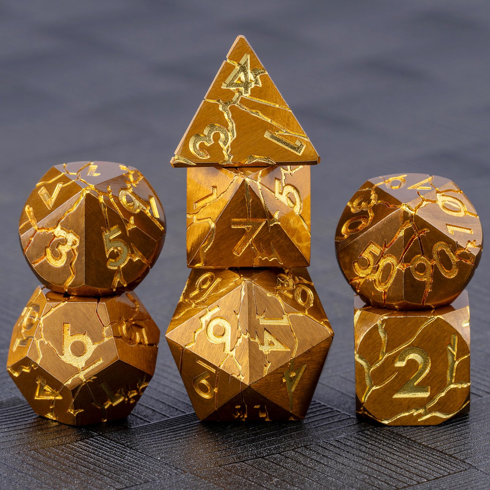 Dungeons and Dragons Dice Metal Dice Set with Gift Case, Polyhedral Dice Set for RPG D&D RPG Tabletop Games Dice Set
