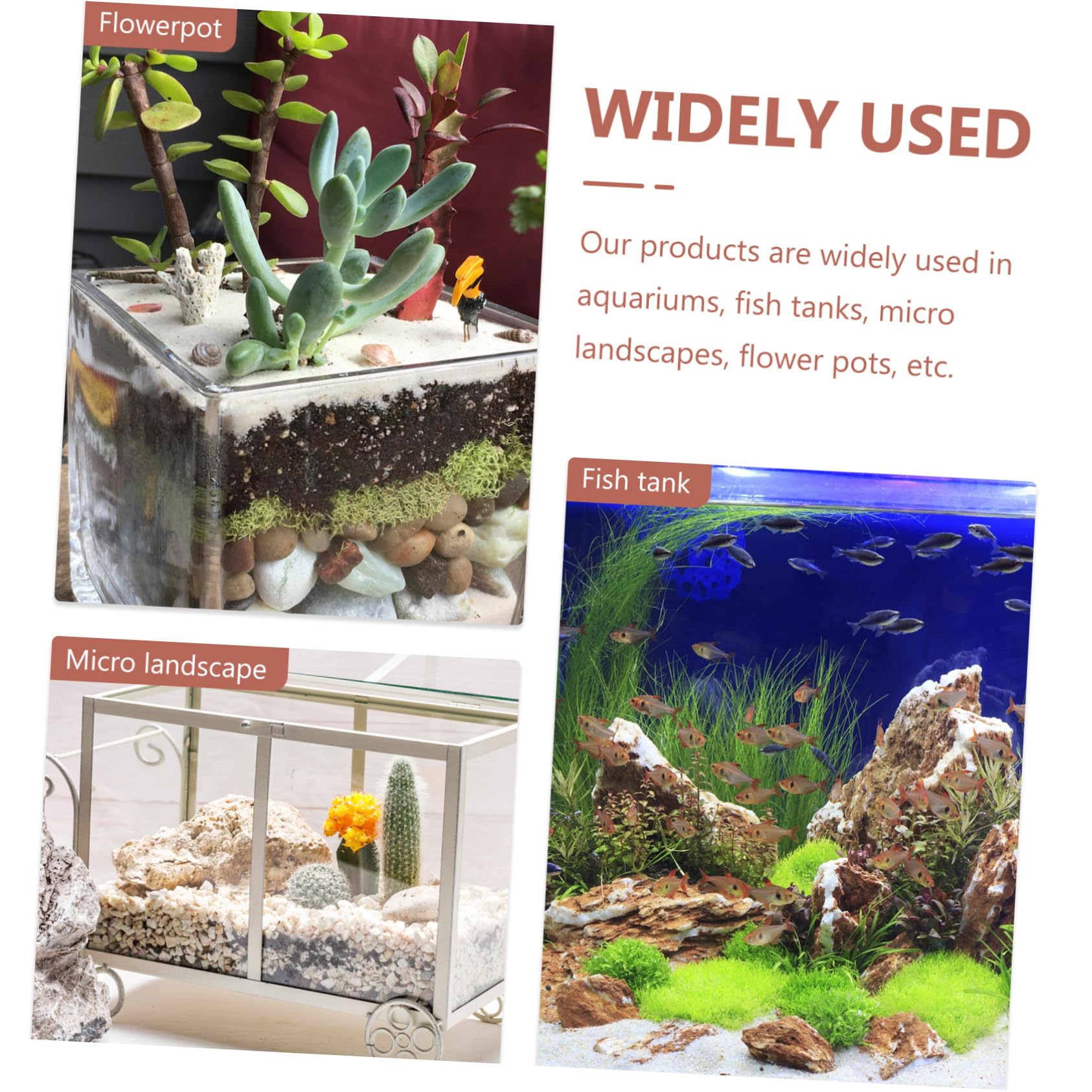 YARNOW 3 Pezzi Piante verdi e paesaggistiche simulate decorazioni per acquari accessori per acquario decorazione soggiorno piante d'acquario realistiche piante per acquari in plastica