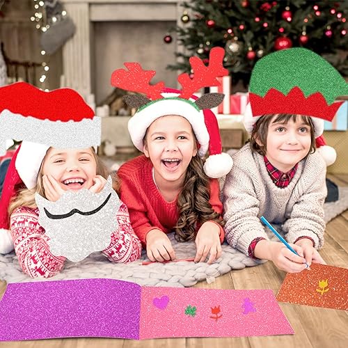 Miniatura 6 de XXINMOH 40 hojas de cartulina con purpurina, 20 colores de cartulina prémium para Cricut, manualidades y proyectos de bricolaje, papel con purpurina