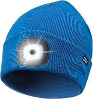 Vista 64 de Etsfmoa Gorro unisex con la luz, regalos para hombres, papá, padre, gorras recargables por USB