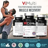 Vista 5 de vimulti Set completo de bienestar: aminoácidos naturales antienvejecimiento para hombres/mujeres y suplemento de salud masculina premium, apoya
