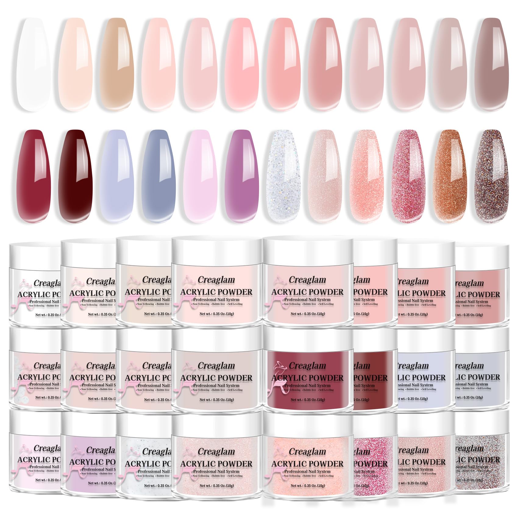 Amazon.com: Acrylic Nail Powder Set 24 Colors Kit for Nail Art
