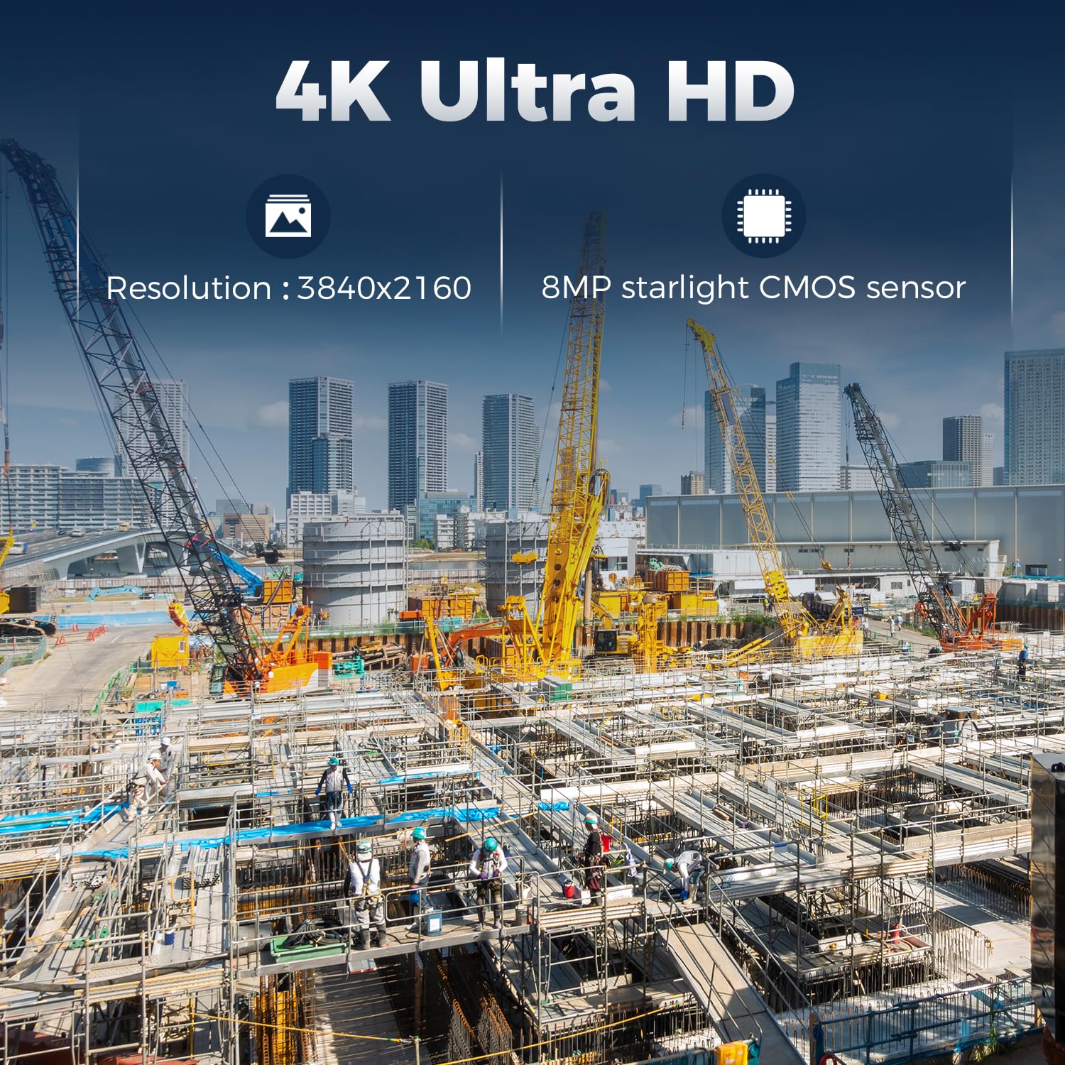 ATLI Cámara de lapso de tiempo 4K para construcción al aire libre, control remoto, horario flexible, tarjeta de memoria de 128 GB, ATL4500, cámara de video Timelapse para observación de fotografía en