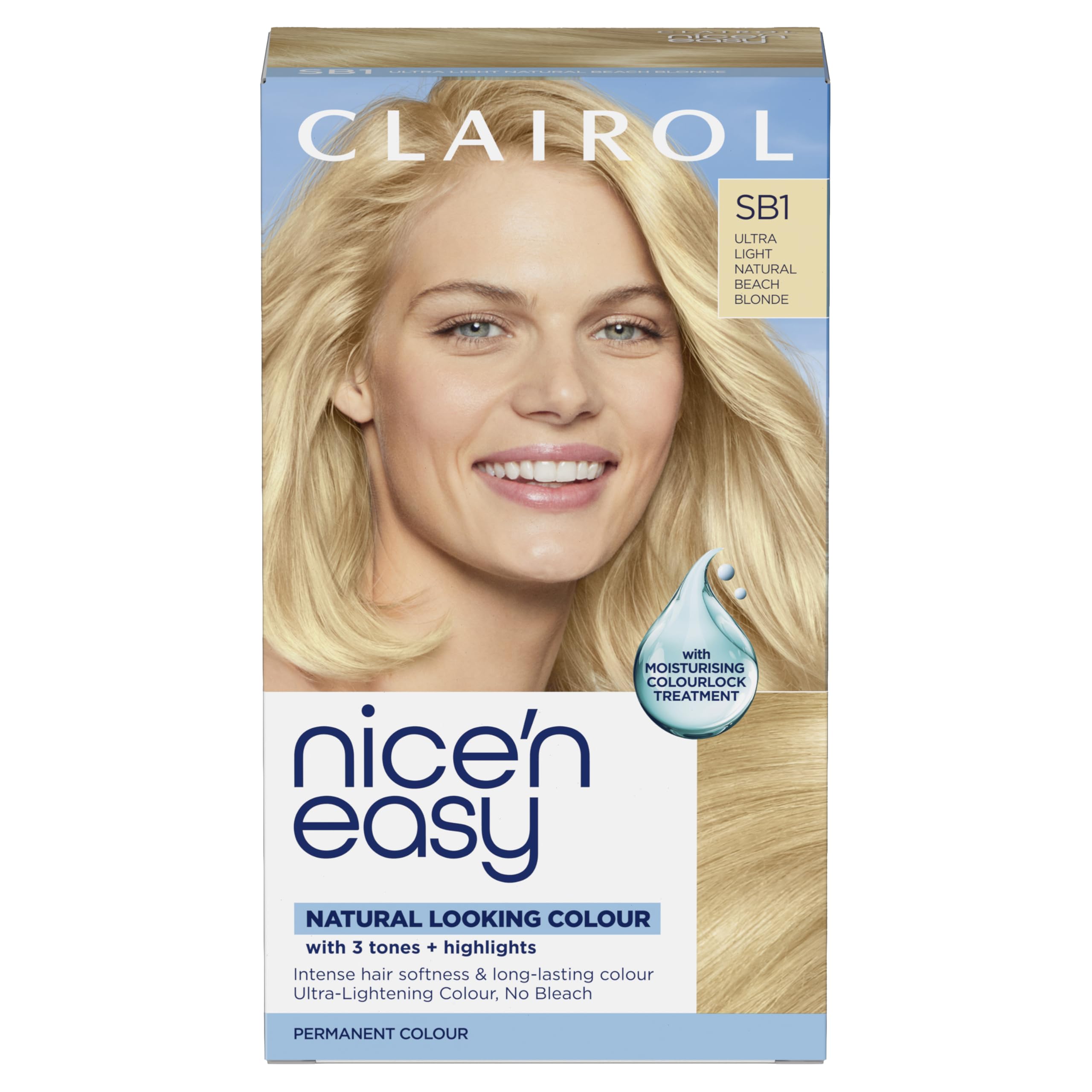 NICE'N EASY CRÈME PERMANENT HAIR DYE - SB1 ULTRA LIGHT NATURAL BEACH BLONDE