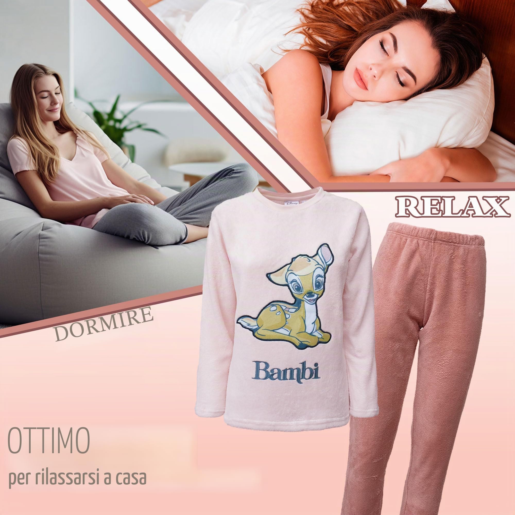 Disney Bambi Donna Pigiama Lungo