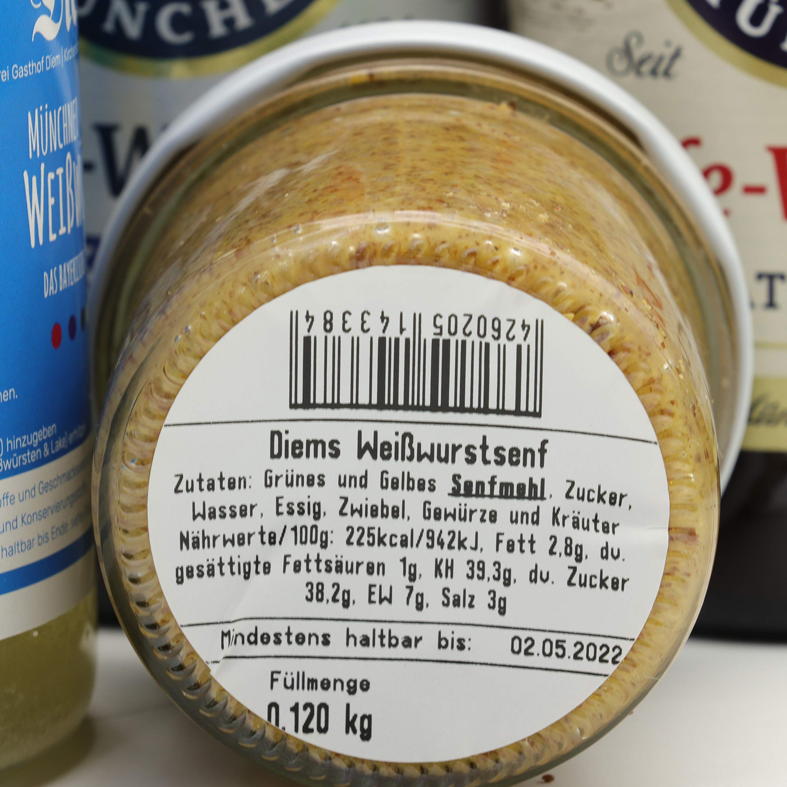 Digitales Weißwurst Frühstück - 2 x Weißwurst im Glas - à 220g Abtropfgewicht, 1 x Süßer, Würziger Weißwurst Senf. 2x Alkoholfreies Weißbier - Paulaner, 2x Weißbier Paulaner, 2x Weißbierglas