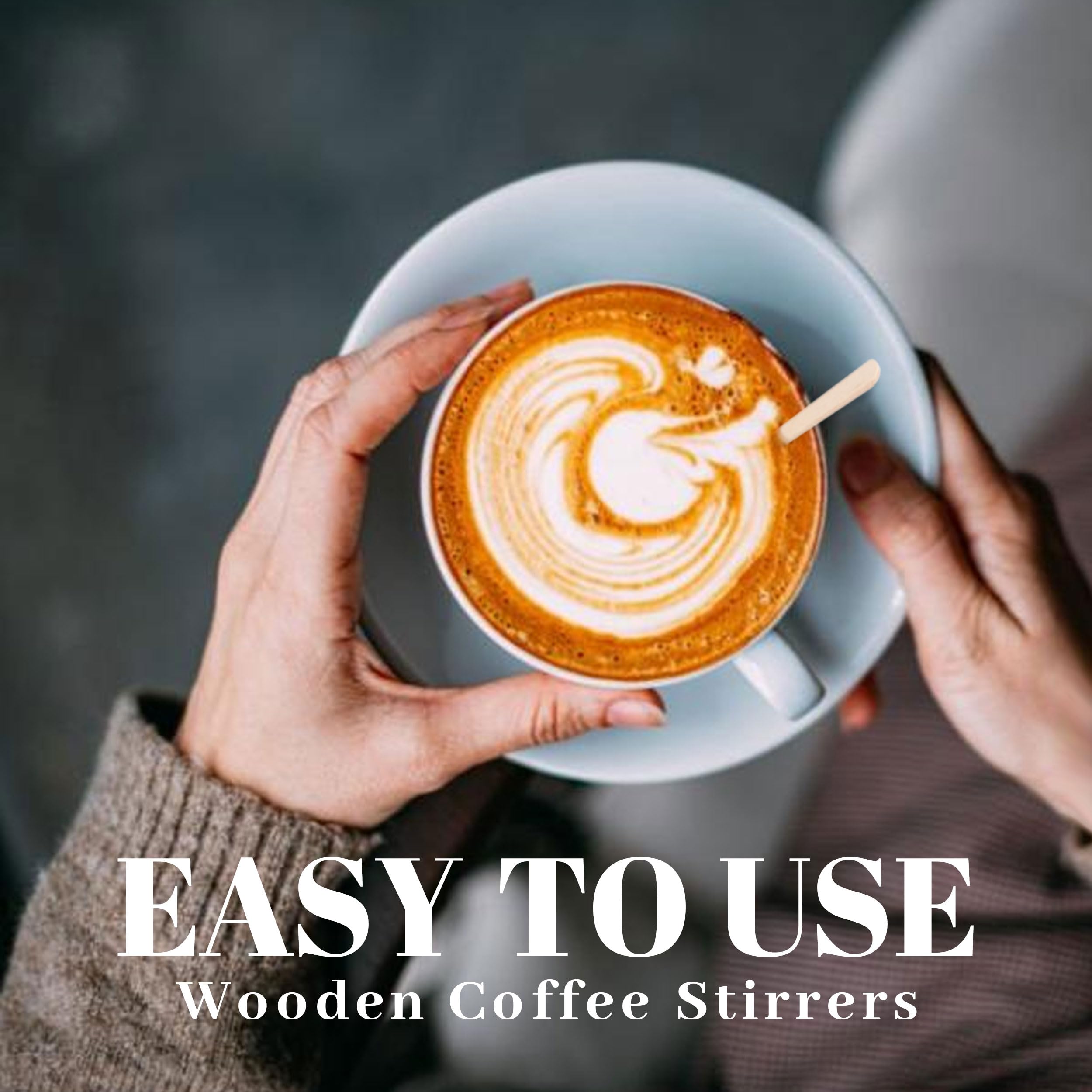 Wooden Coffee Stirrers - 100 Pack -5