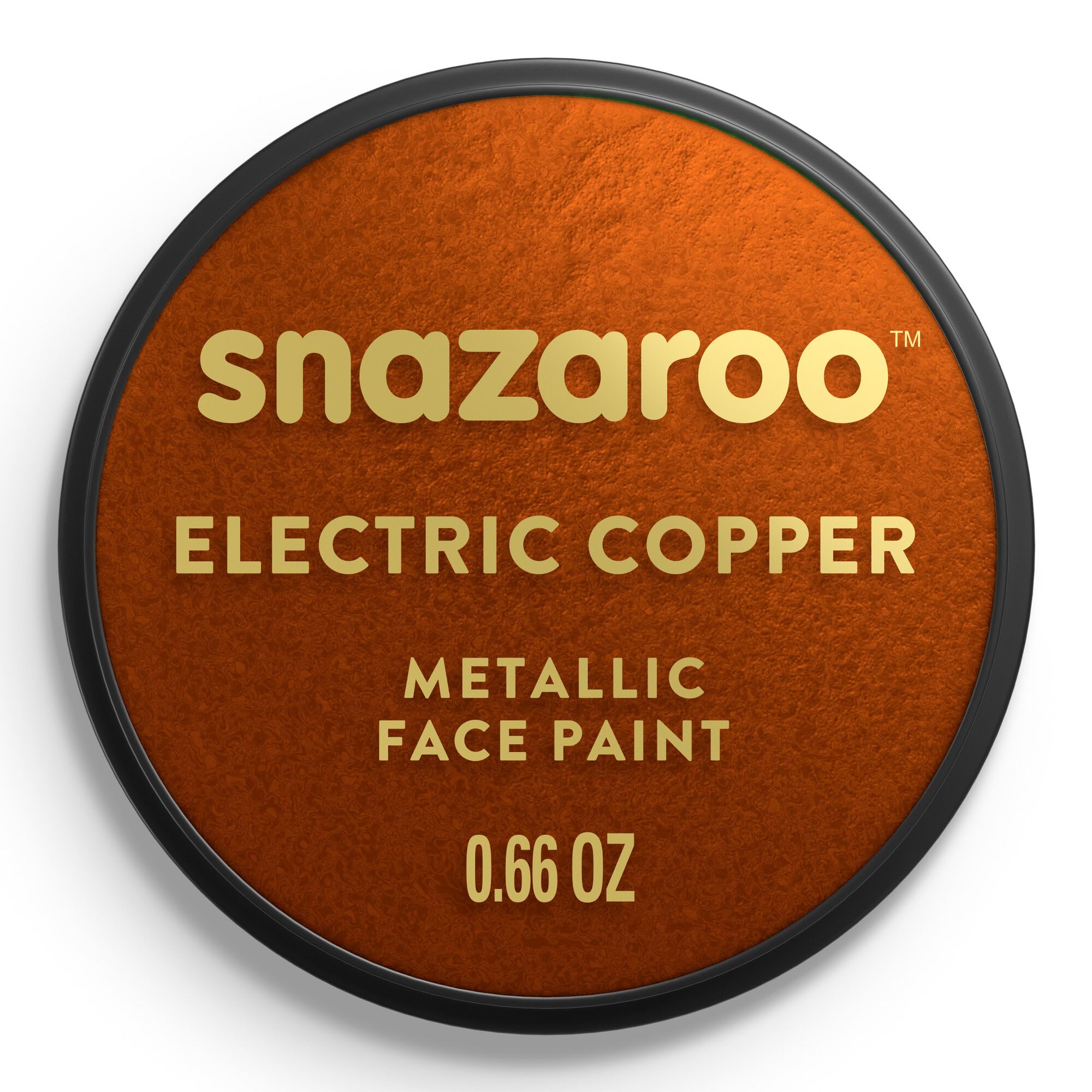 Snazaroo Pintura facial y corporal, 18 ml, color cobre metálico, profesional a base de agua, pastilla de aquacolor individual para adultos, niños y efectos especiales