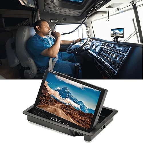 Miniatura 2 de Hikity Cámara de respaldo con kit de monitor, impermeable, 18 IR LED visión nocturna reversa + monitor de visión trasera de 7 pulgadas, sistema de