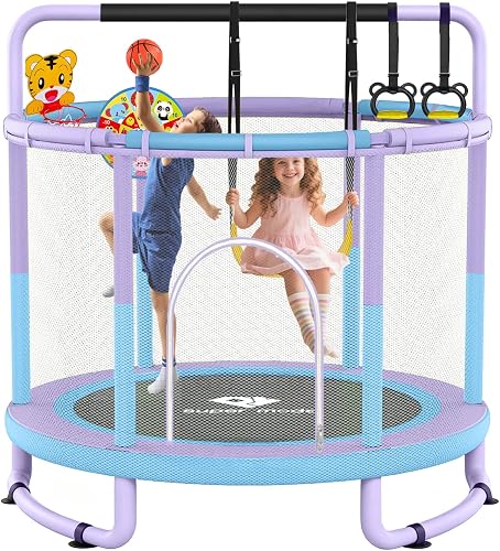 Trampoline pour enfants de 140 cm pour intérieur et extérieur av 