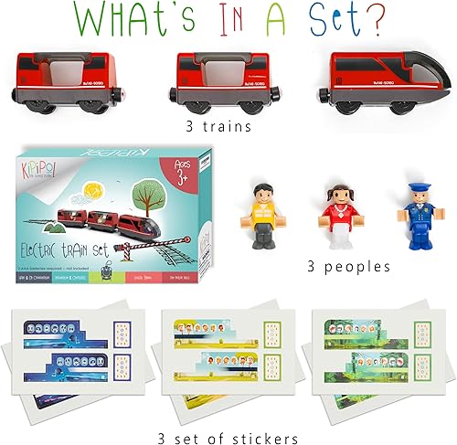 Miniatura 2 de Juego de tren de juguete de locomotora de acción a pilas para vías de tren de madera, (magnético), compatible con juguetes de Thomas The Train,