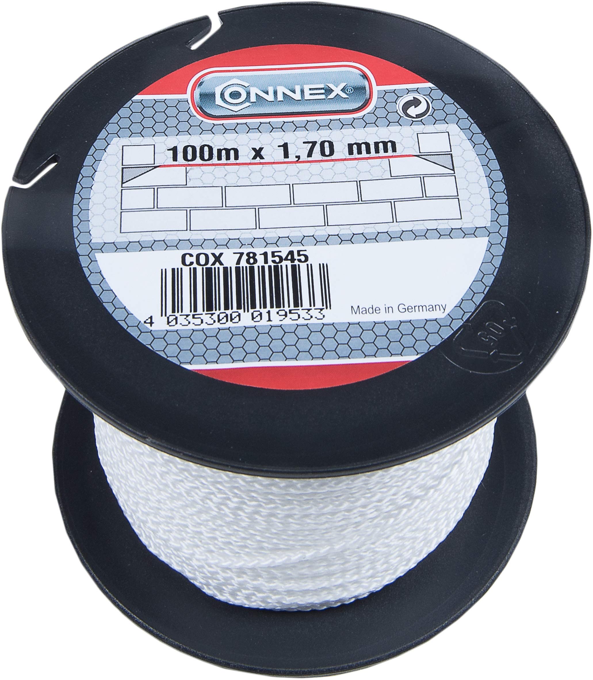 ConnexCOX781545 Mason's Lacing Cord, White, 1.7 mm x 100 m