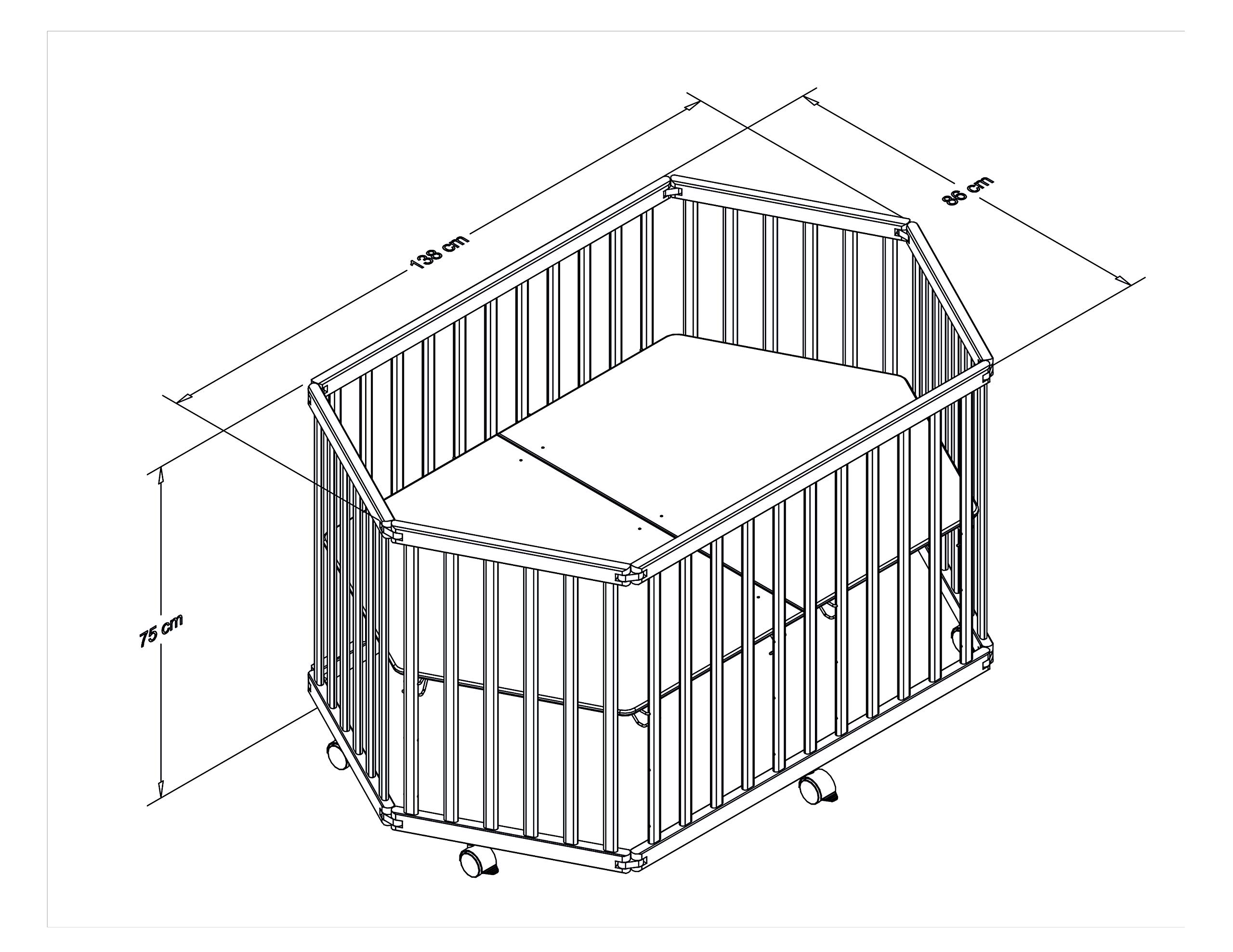TiSsi Parc Pliable Blanc 1 Unité