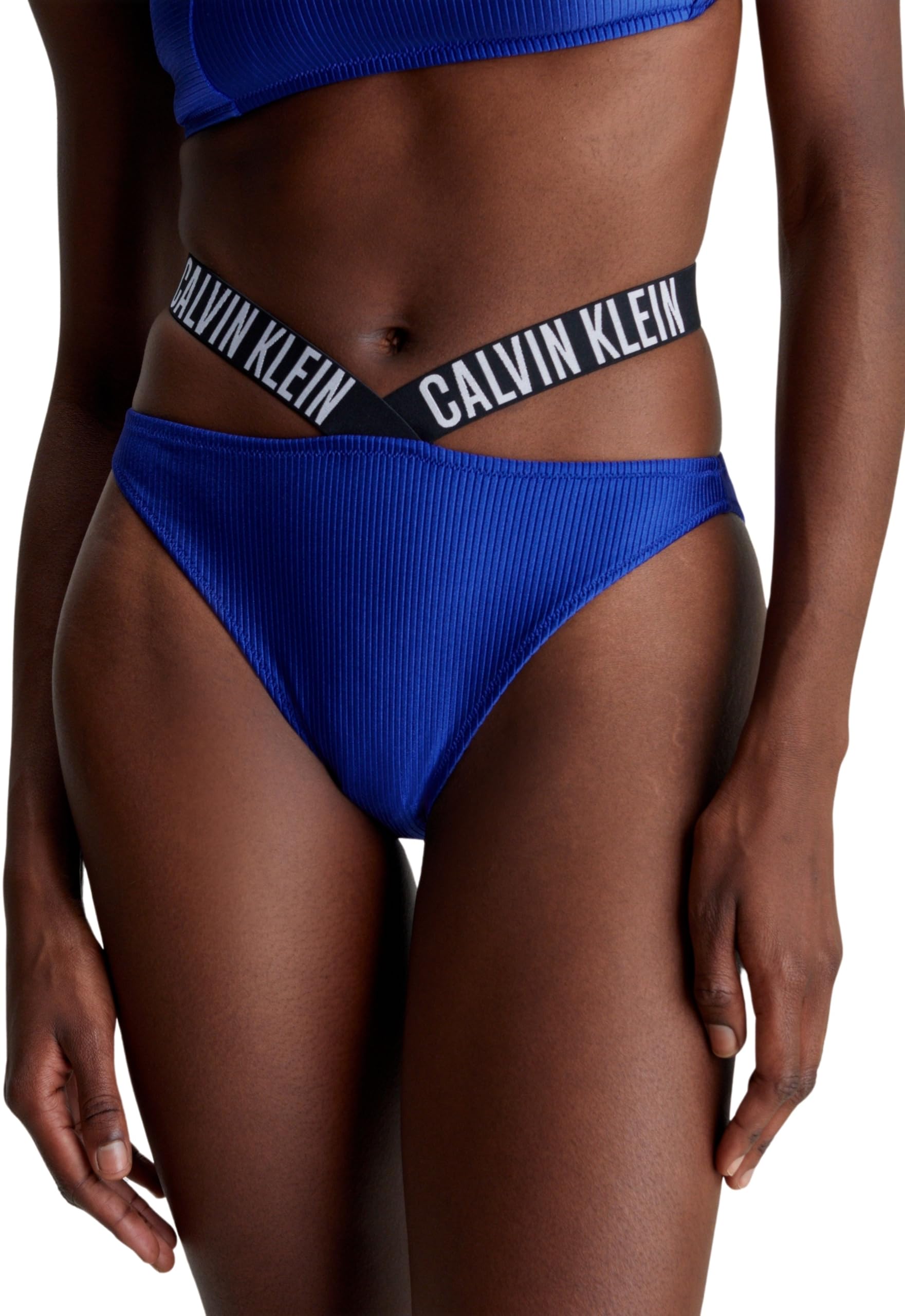 Calvin Klein Women's High Leg Cheeky Bikini, Midnight Lagoon, XS