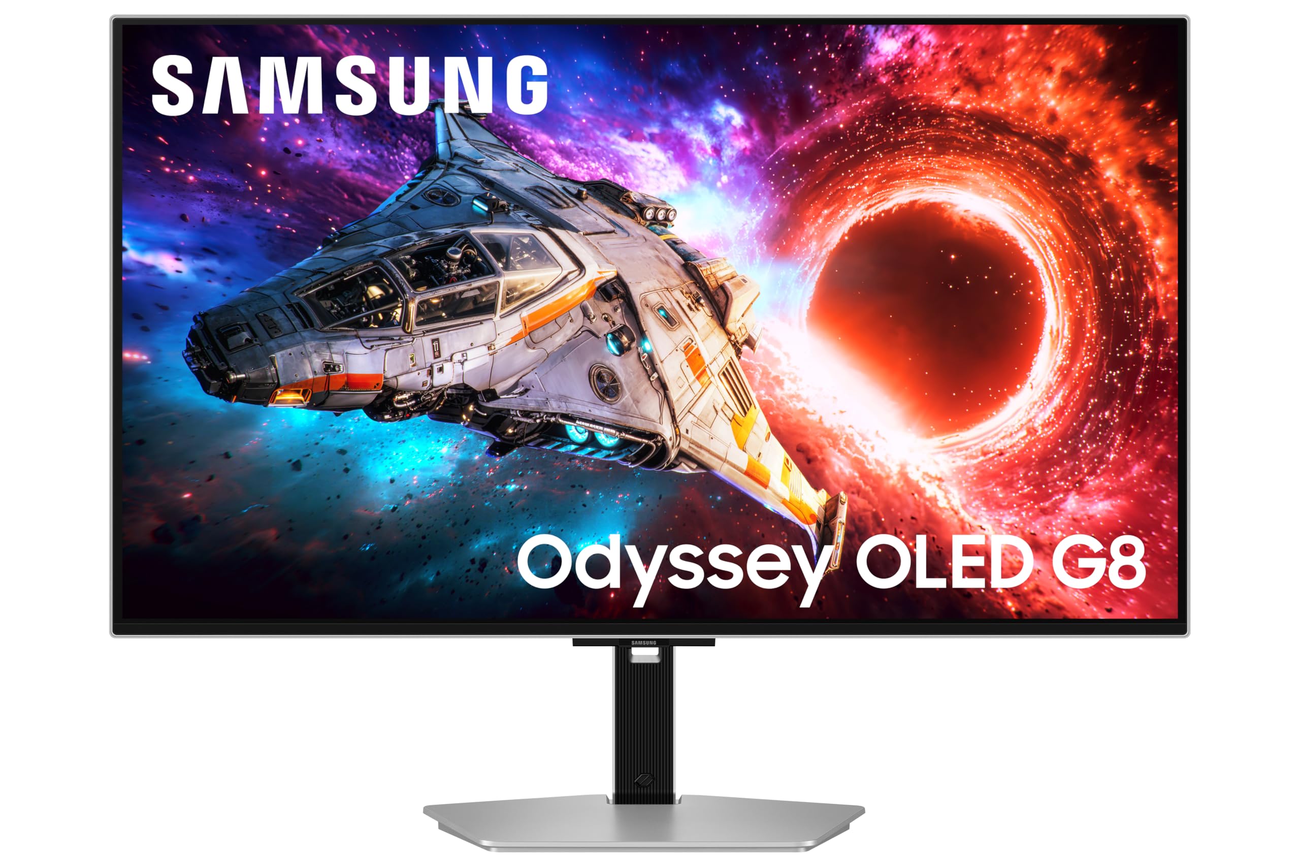 Samsung Odyssey OLED G8 Gaming Monitor 80cm (32") UHD, 240 Hz, 0.03ms(GTG), FreeSync Premium Pro, DP, HDMI, USB Hub, Height, Tilt, Swivel, Pivot Adjust Stand, (LS32HG800SWXXL, Silver)-image-37
