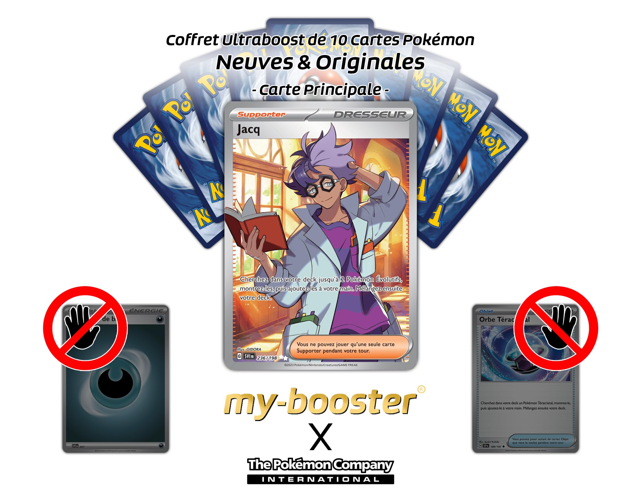 Pack 11 Cartes Pokémon Françaises - 1 Ultra Rare + 10 Brillantes - Sans Énergies Ni Dresseurs - PGC Grading