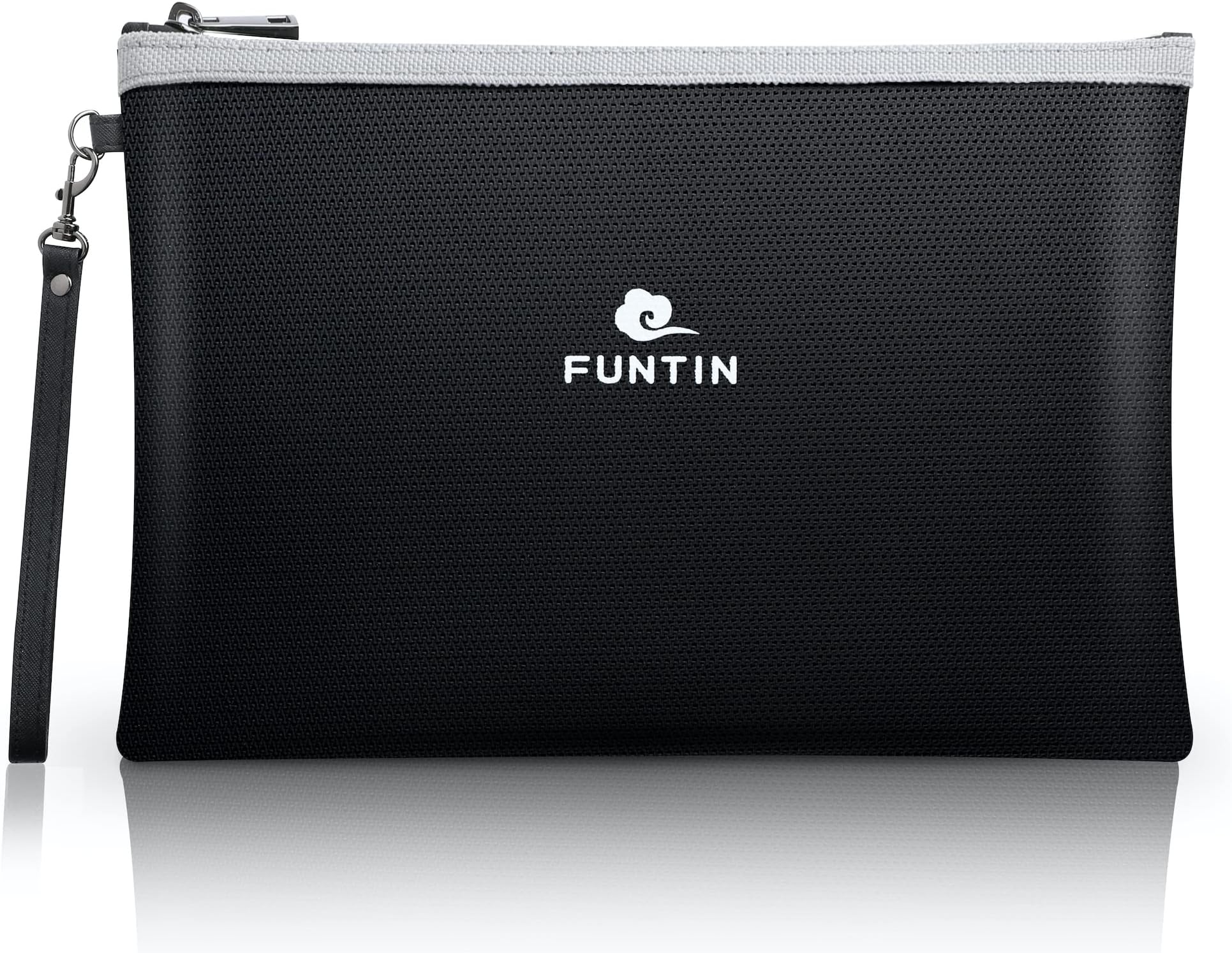 FuntinFireproof Document Bag, 13.4"x9.8" 2000°F Fire Safe Waterproof Money Pouch for Cash Passport Certificate Legal File ID Credit Card (MAX)