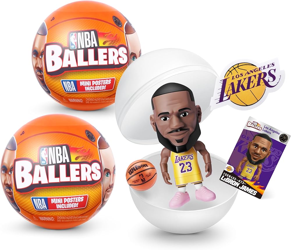 5 Surpresa NBA Ballers Series 1 (2 Pack) Toy Mystery Capsule Figurine